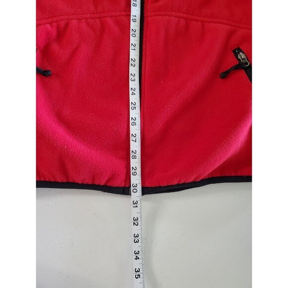 Vtg LL Bean Polartec Wind Pro Fleece Jacket USA Made Red & Black Full Zip Mens L - Picture 13 of 16
